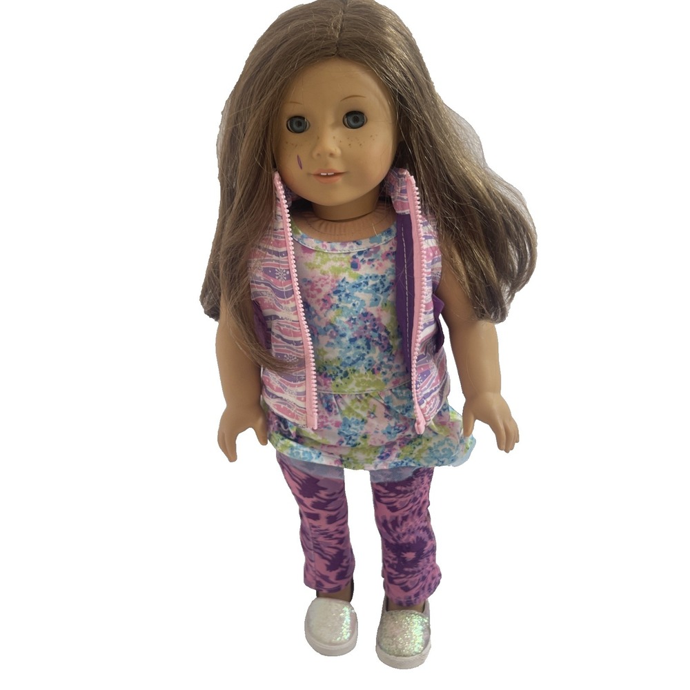 American Girl Truly Me Doll Freckles Blue Eyes 18 Inch 2014 Clothes Shoes